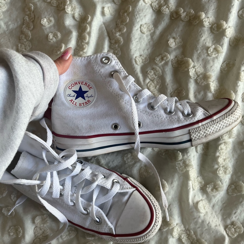 white converse high top